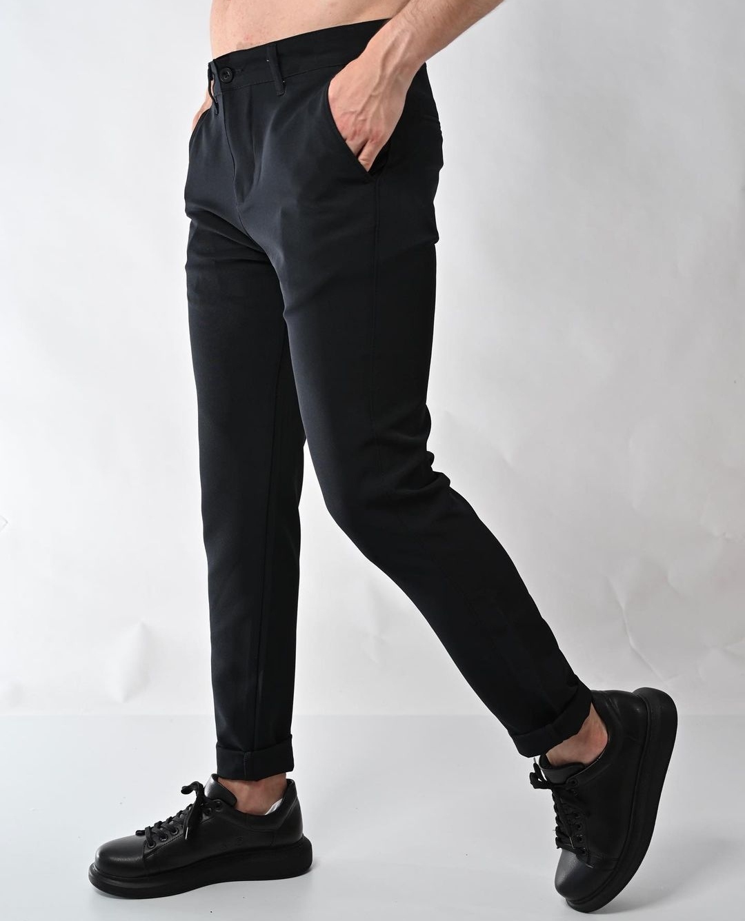 Alternative view of παντελόνι CHINO skinny μαύρο