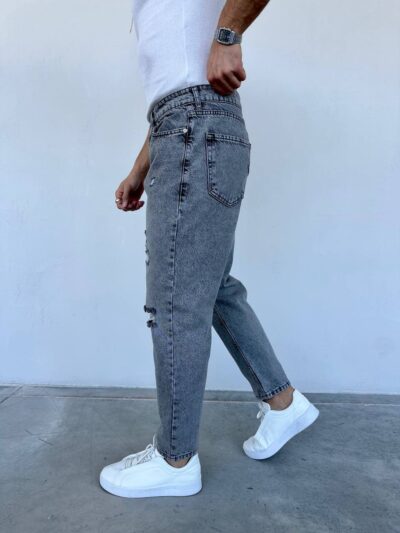 Alternative view of Παντελόνι τζιν loose fit γκρι