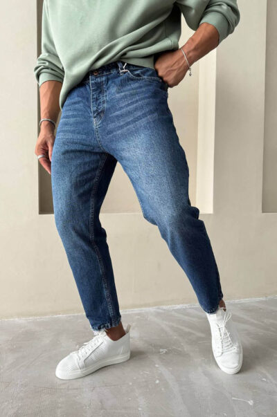 Alternative view of Παντελόνι τζιν loose fit μπλέ