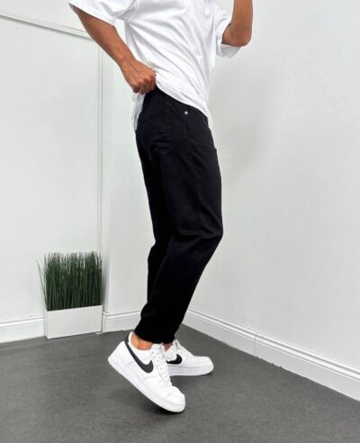 Alternative view of Παντελόνι τζιν loose fit μαύρο