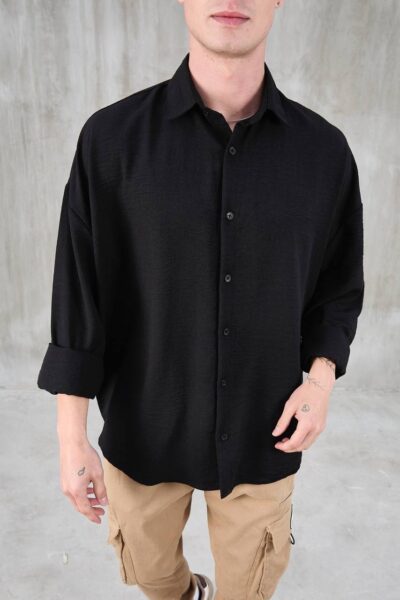 Πουκάμισο μαύρο oversized