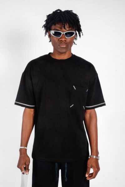 Oversized t-shirt μαύρο