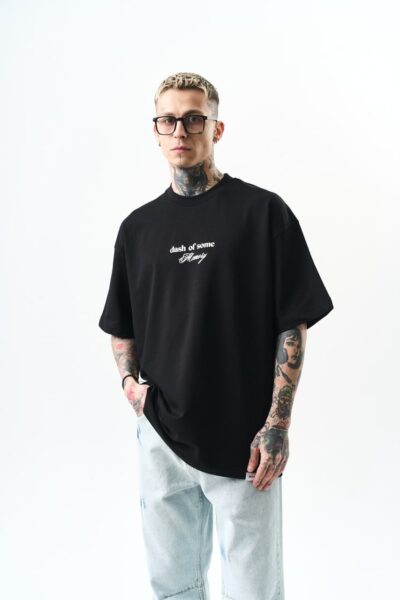 Oversized t-shirt μαύρο