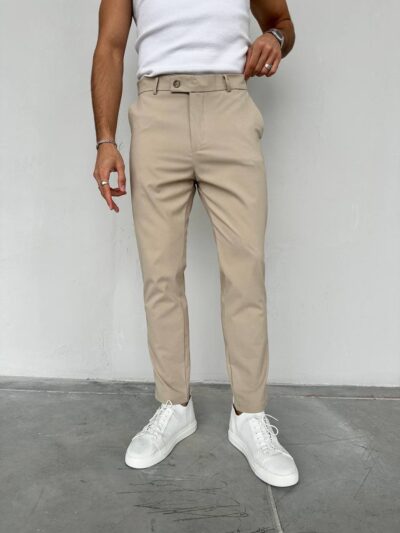 Alternative view of παντελόνι CHINO skinny μπεζ κλασικό